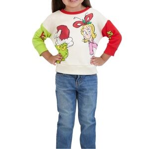 Dr. Seuss The Grinch Toddler Sweatshirt -18M, 2T, Naughty & Nice Design- NWT
